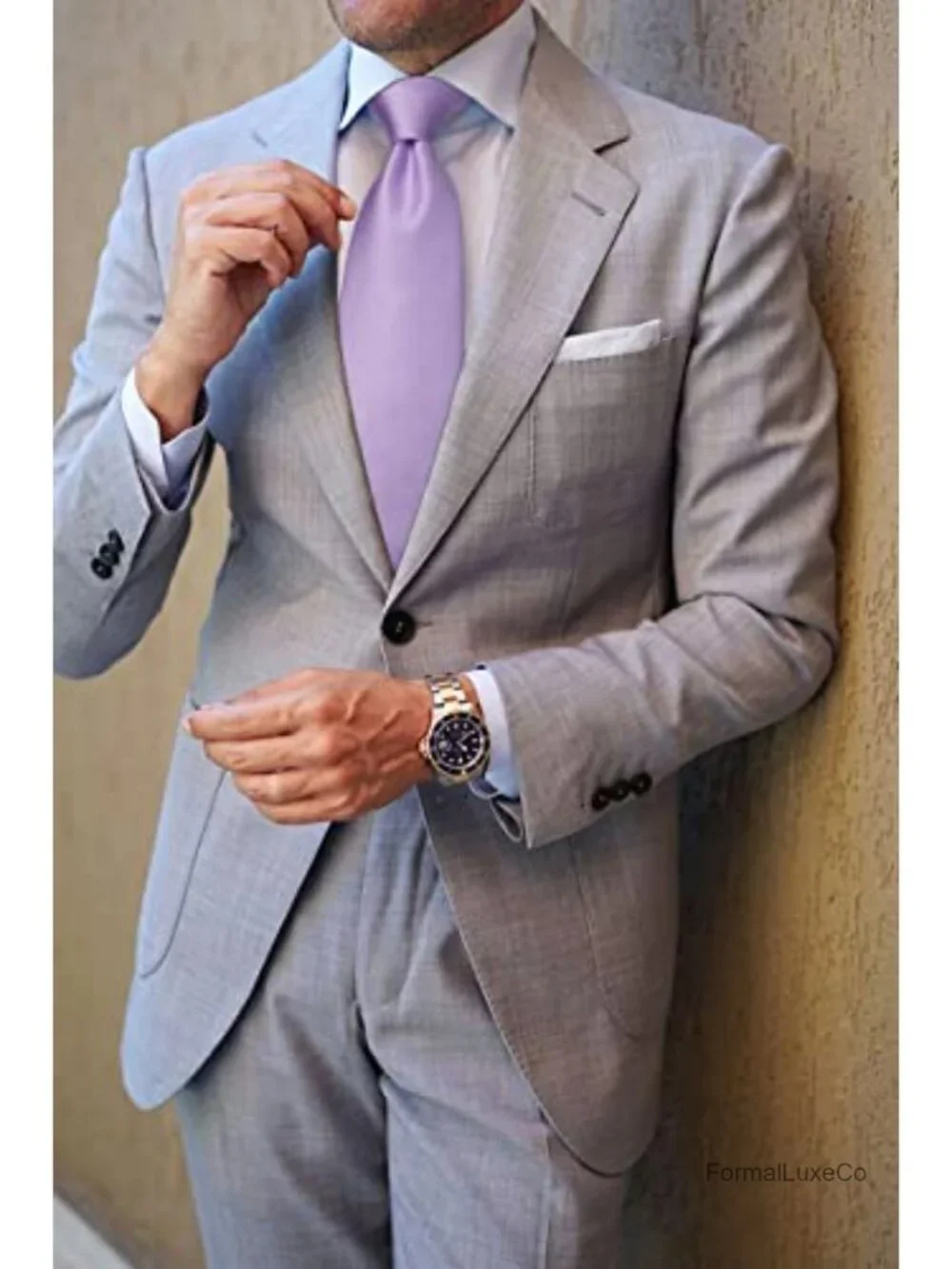 Men's Satin Finish Microfiber Tie & Pocket Square Set - Formal